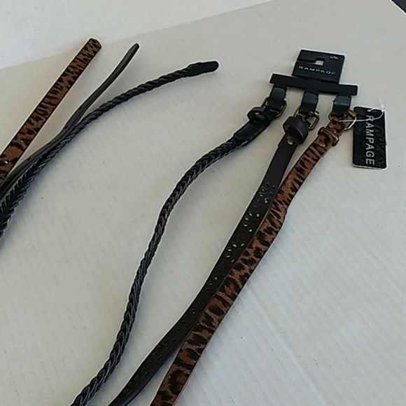 Rampage Set of Two Black and Brown Belts - Picture 2 of 6